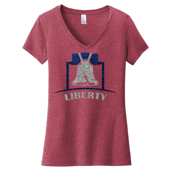 GLITTER Liberty Bell - Women's  V Neck Thumbnail